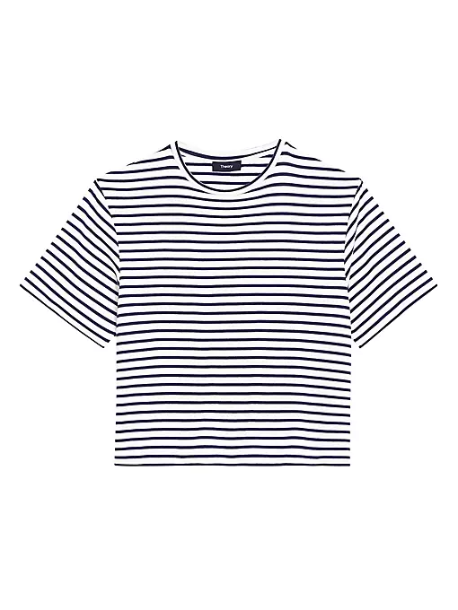 Theory - Boxy Striped T-Shirt