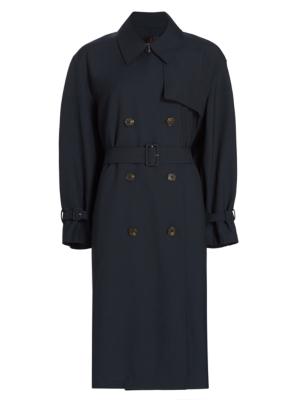 Marni double-breasted wool coat - Blue