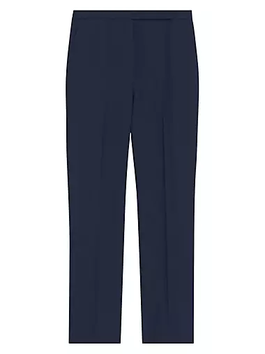 High-Waisted Slim-Fit Crop Trousers