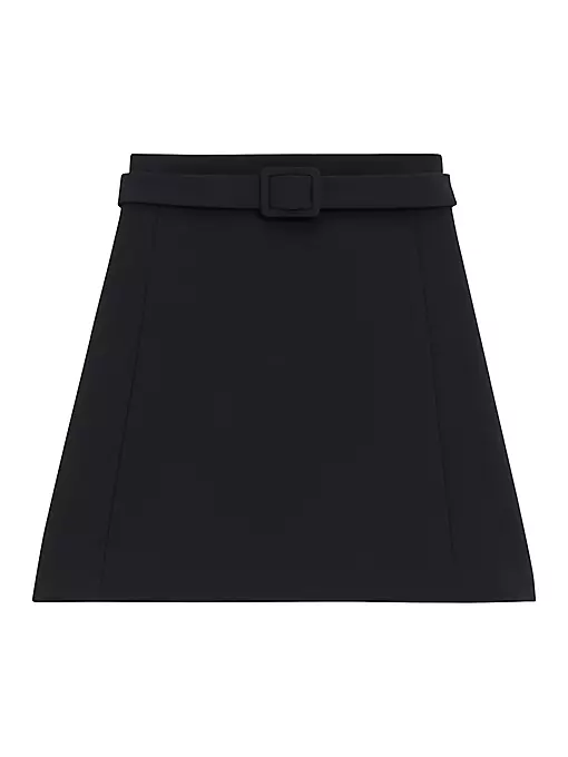 Theory - Crepe Belted Miniskirt