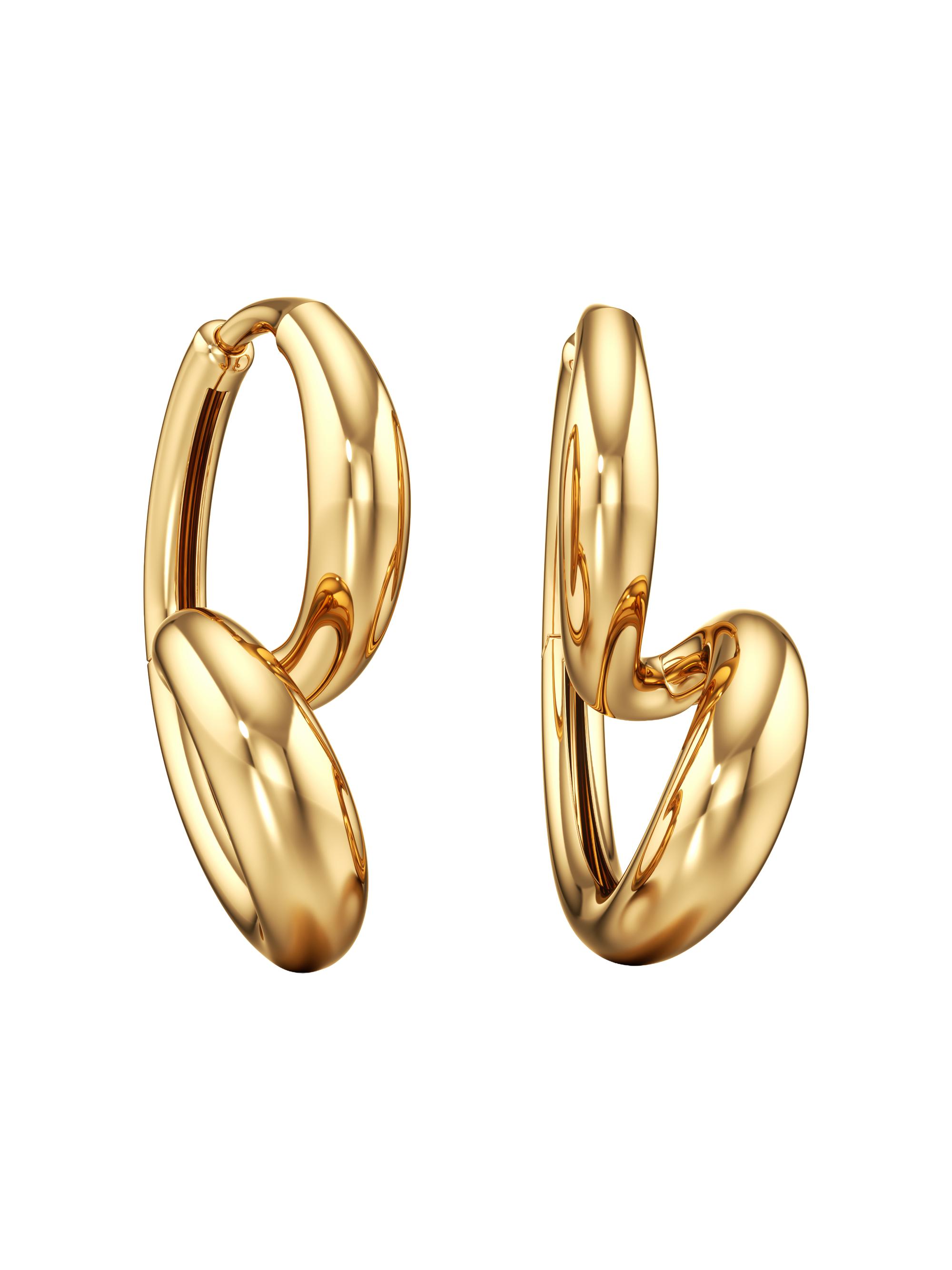Unsaid Women's Whirlwind 18K Yellow Gold Hoop Earrings - Yellow Gold