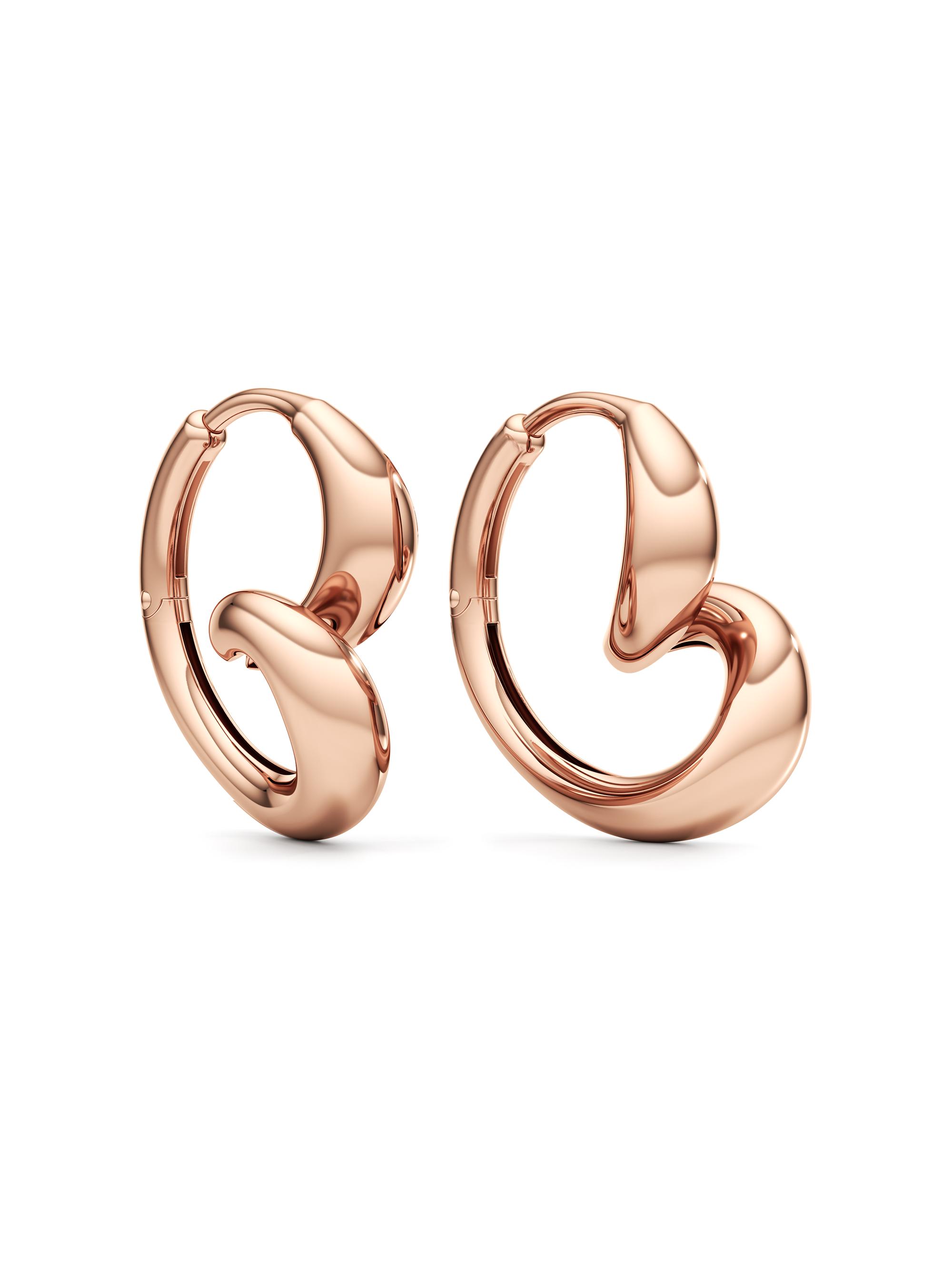 Unsaid Women's Whirlwind 18K Rose Gold Hoop Earrings - Rose Gold
