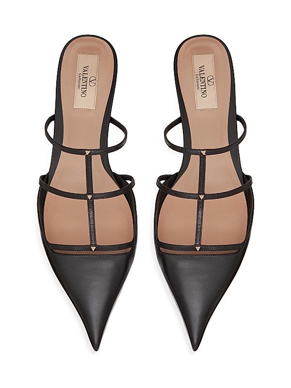 Shop Valentino Garavani Rockstud Wispy Calfskin Mules | Saks Shop Valentino Garavani Rockstud Wispy Calfskin Mules | Saks