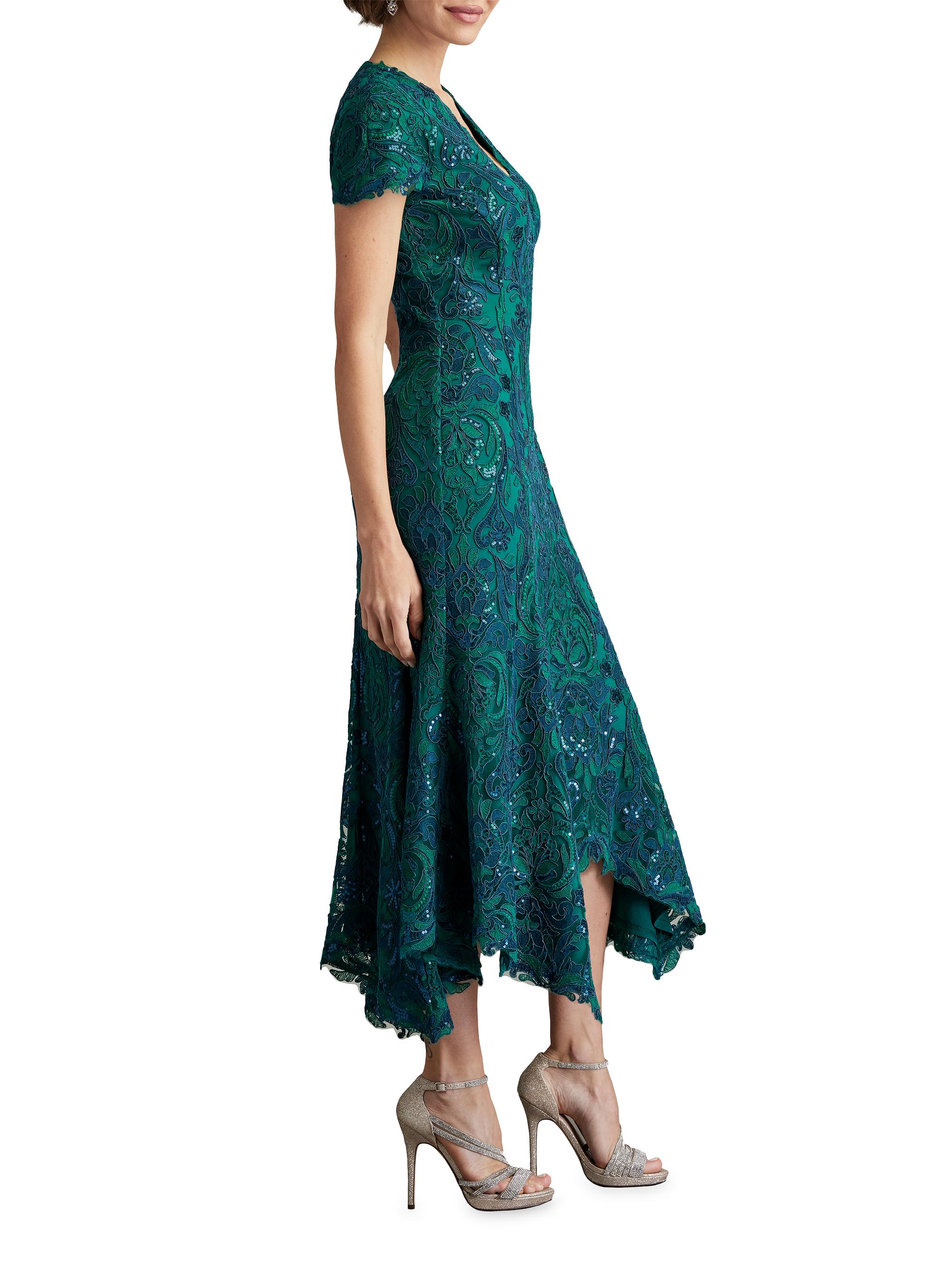 Tadashi Shoji Embroidered Sequined Cocktail Dress | Saks Fifth Avenue