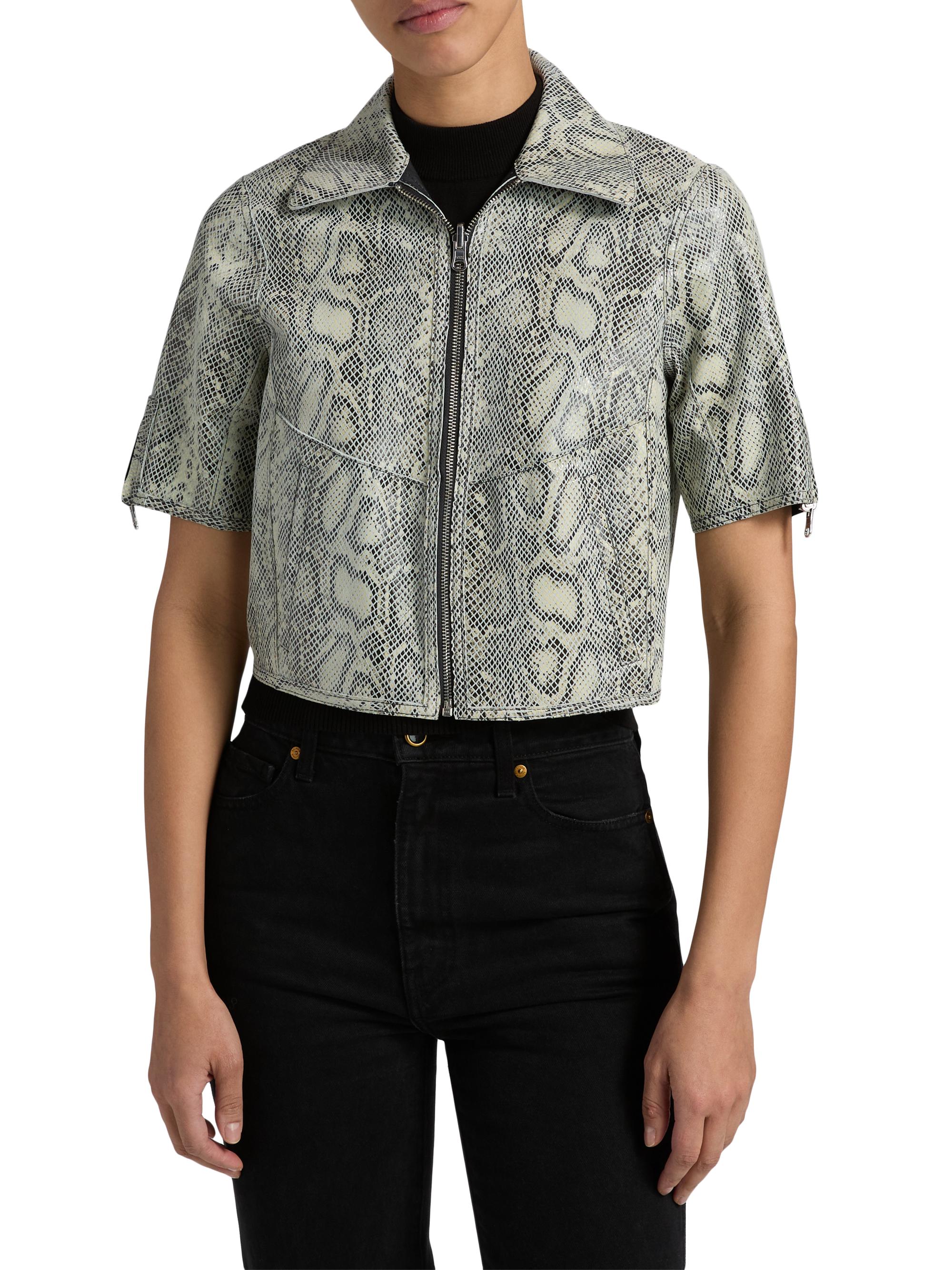 Lamarque Sevana Reversible Leather Short-Sleeve Jacket | Saks