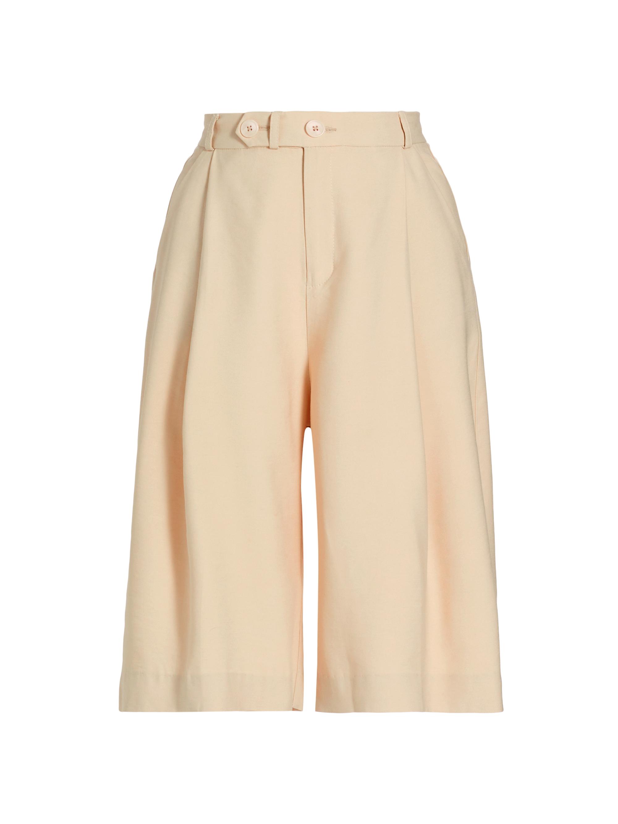 Nonchalant Label Women's Lex Pleated Bermuda Shorts - Oat