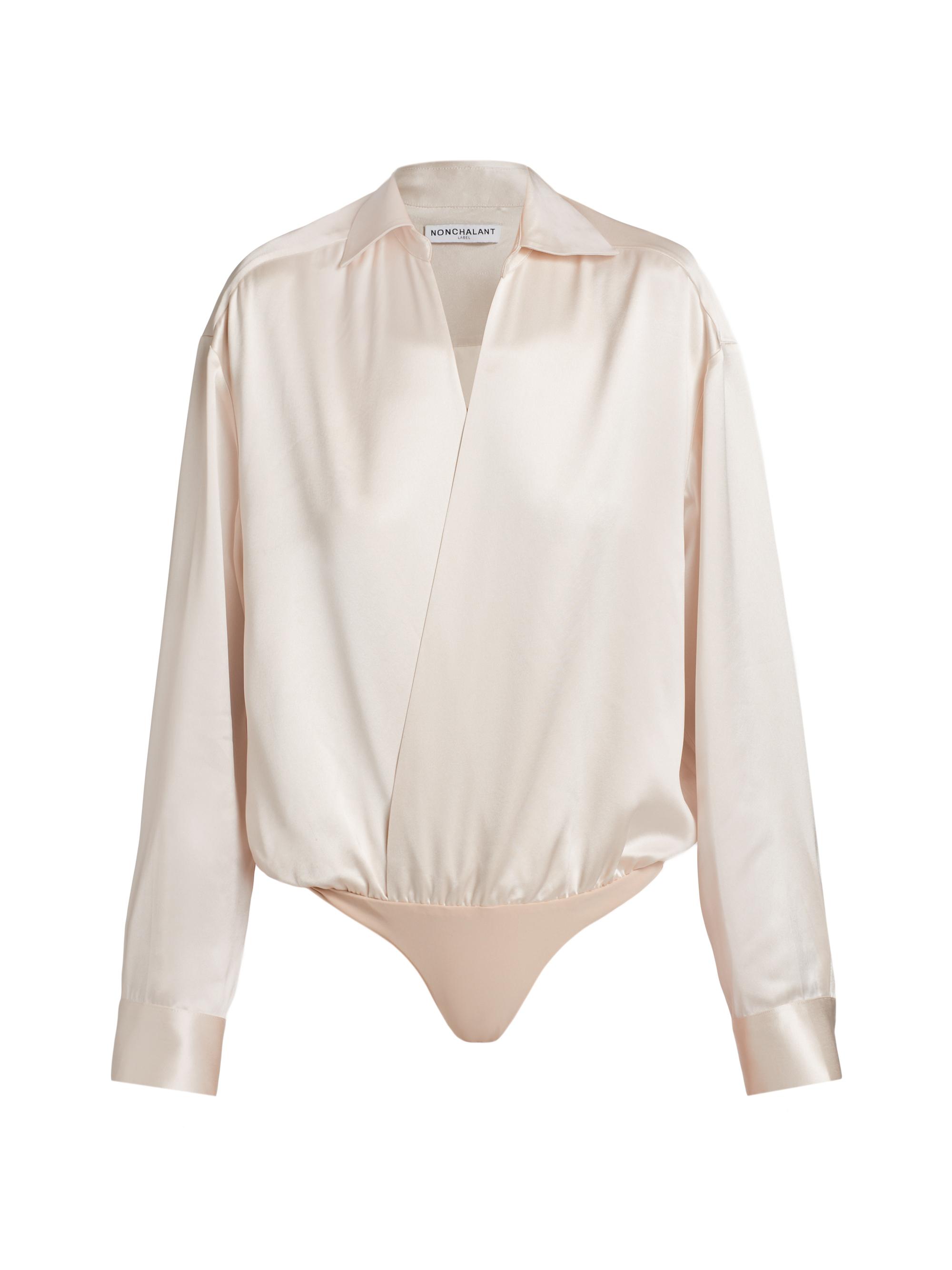 Nonchalant Label Women's Ilana Satin Bodysuit - Champagne