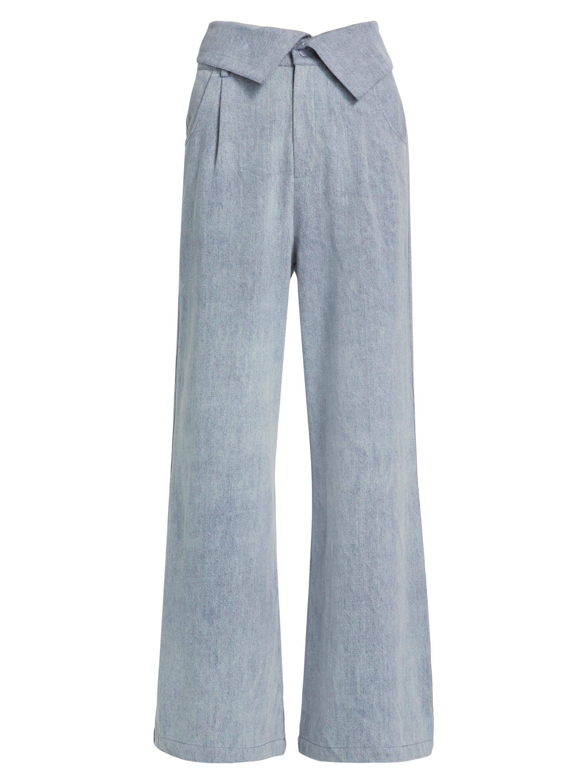 Nonchalant Label Women's Jesse Wide-Leg Washed Denim Pants - Denim