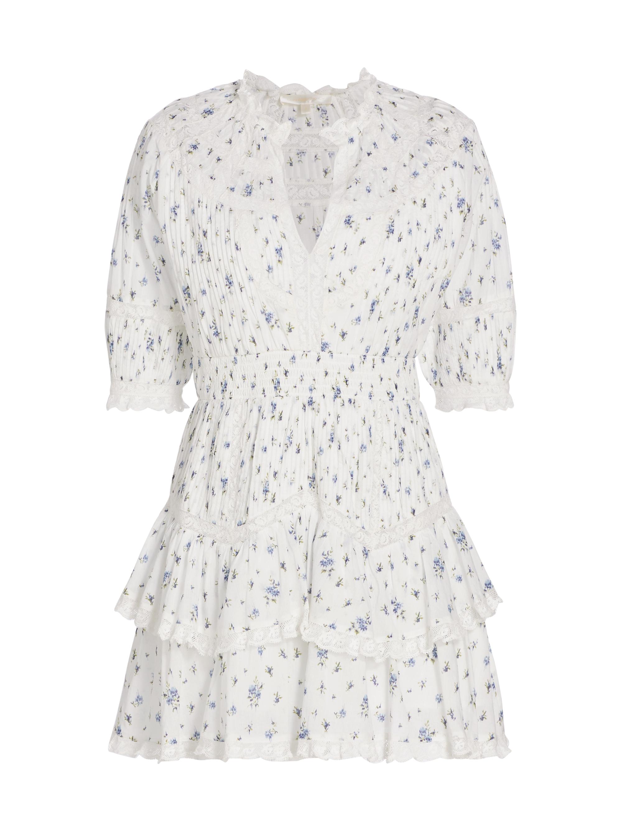 LoveShackFancy Women's Clovis Floral Minidress - Bluebird Dream