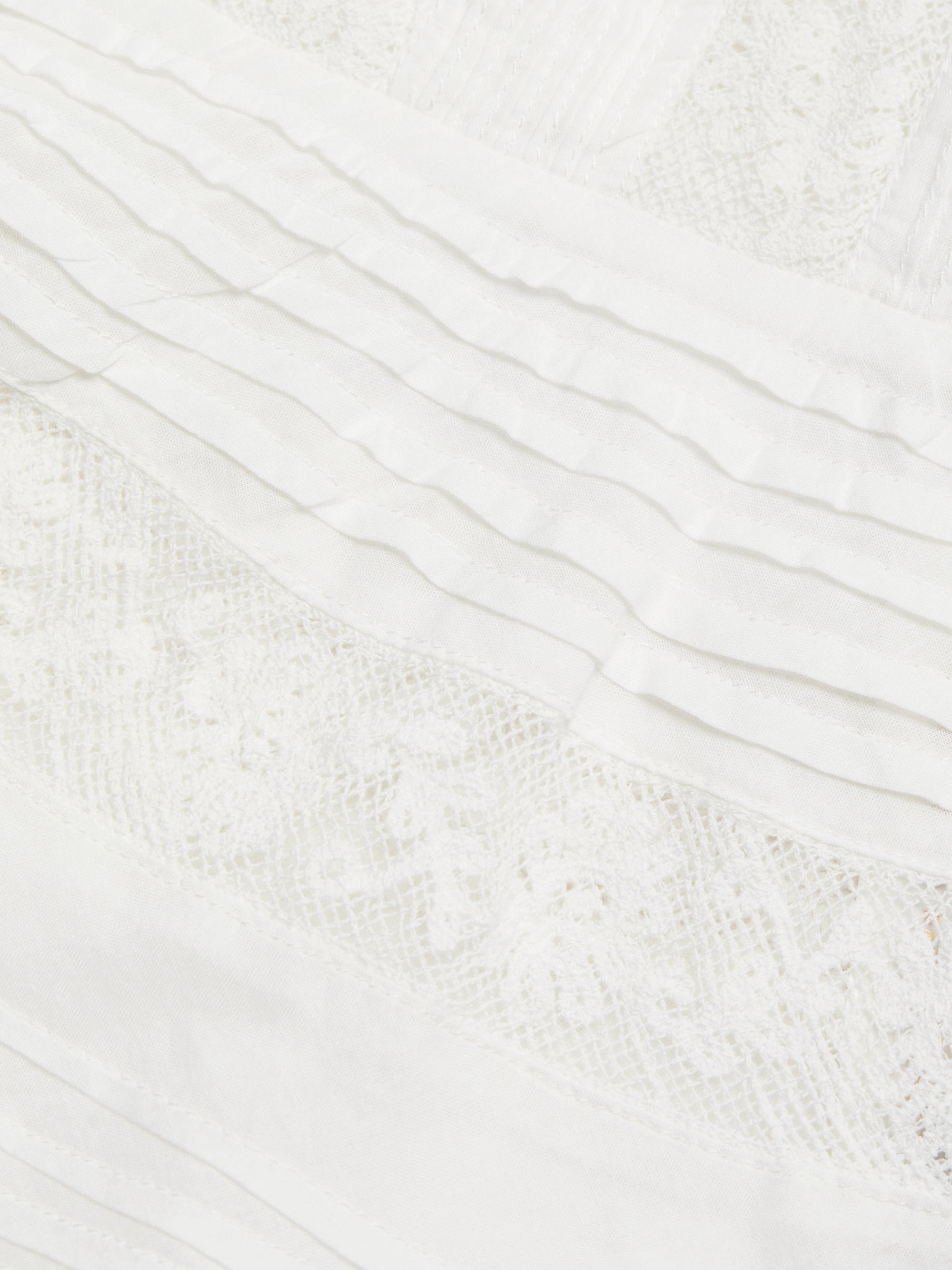 LoveShackFancy Women's Charlieann Lace Top - Bright White | Thumbnail 7