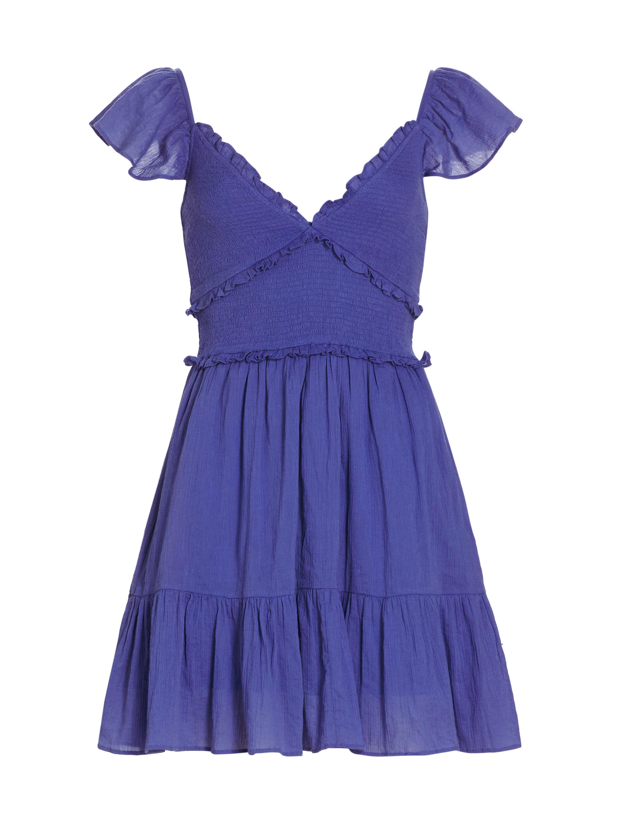 LoveShackFancy Women's Ivella Smocked Cotton Minidress - Midnight