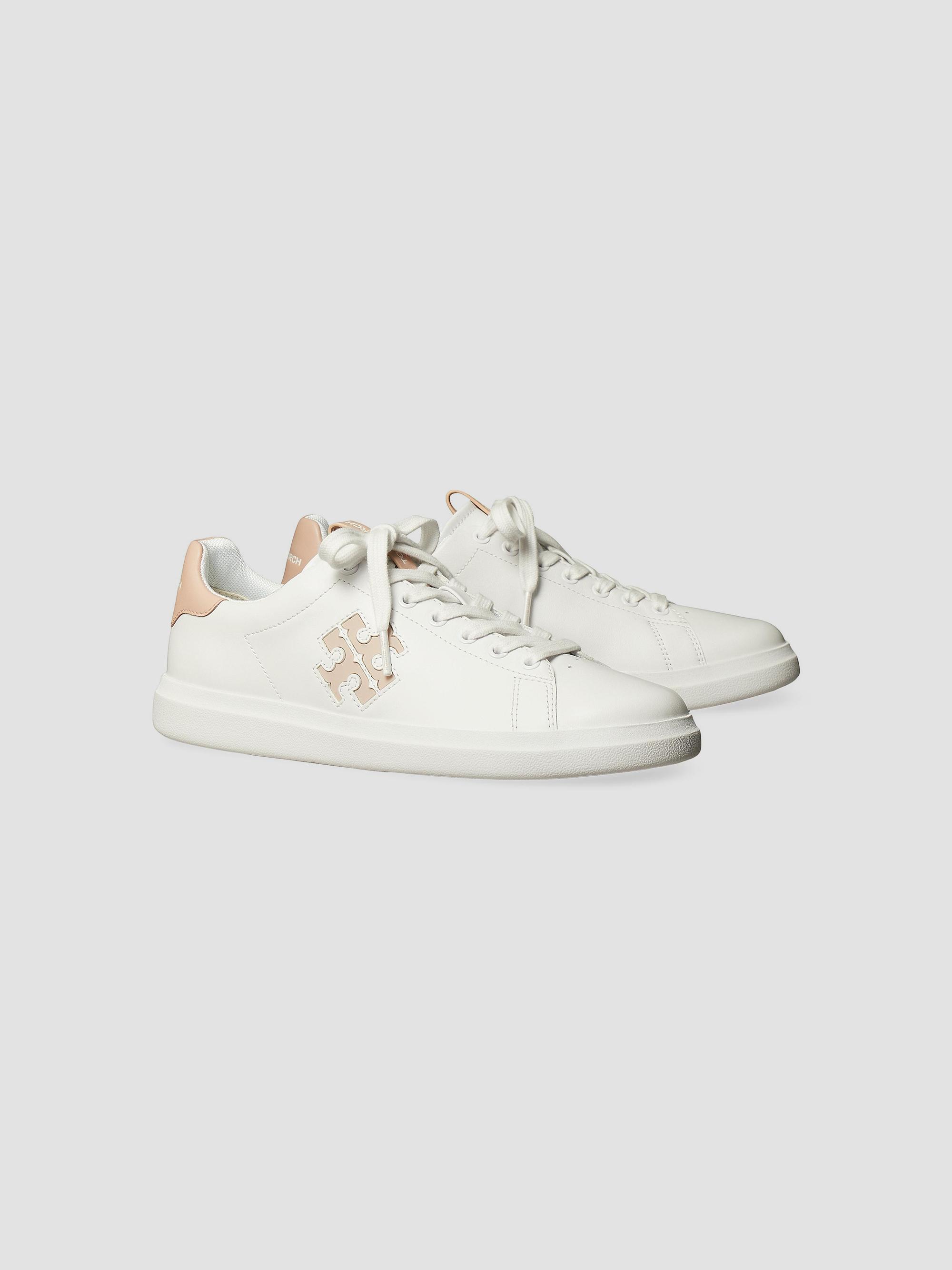 Tory Burch Double T Howell Court Low-Top Sneakers | Saks Fifth Avenue