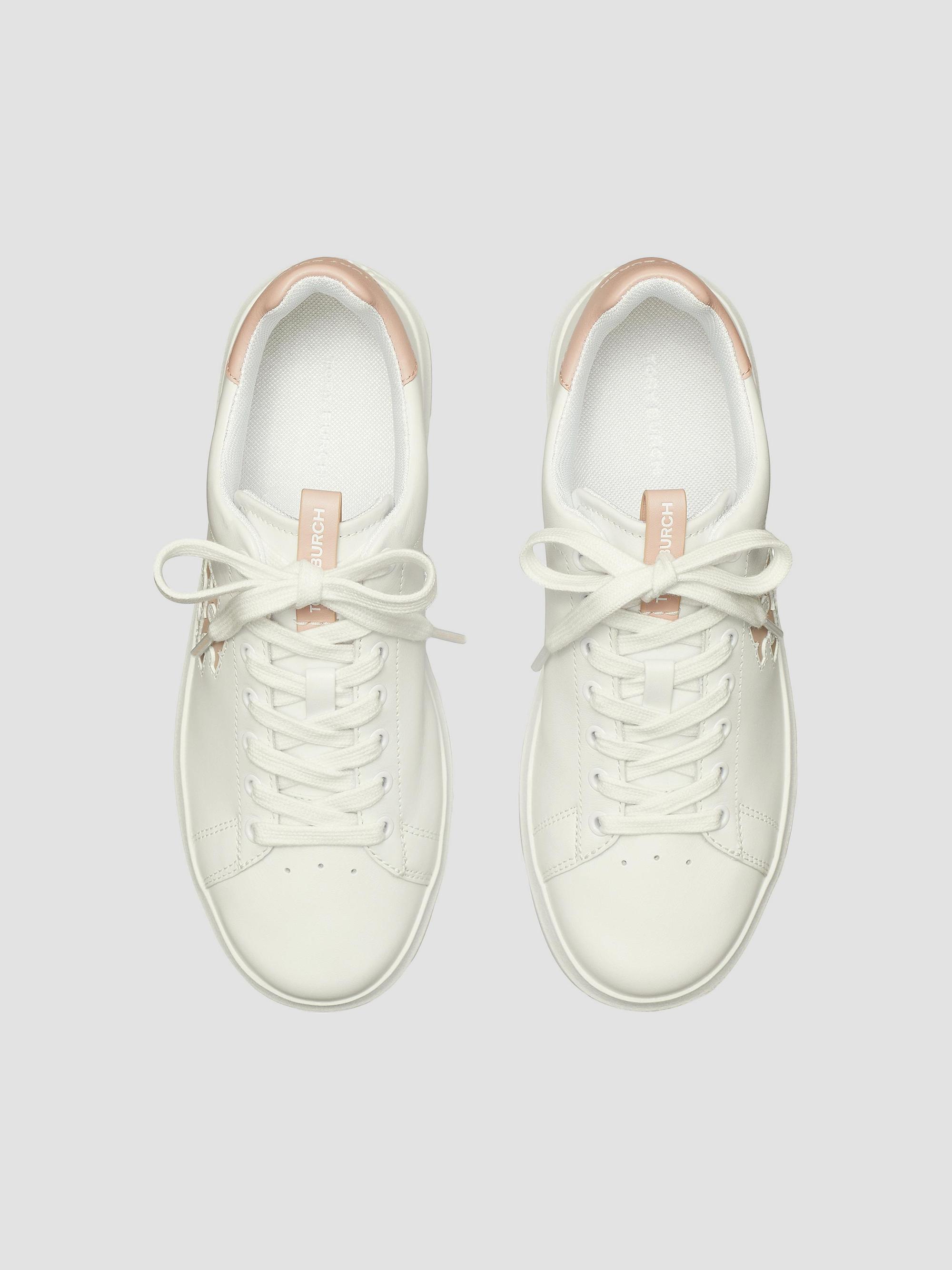 Tory Burch Double T Howell Court Low-Top Sneakers | Saks Fifth Avenue