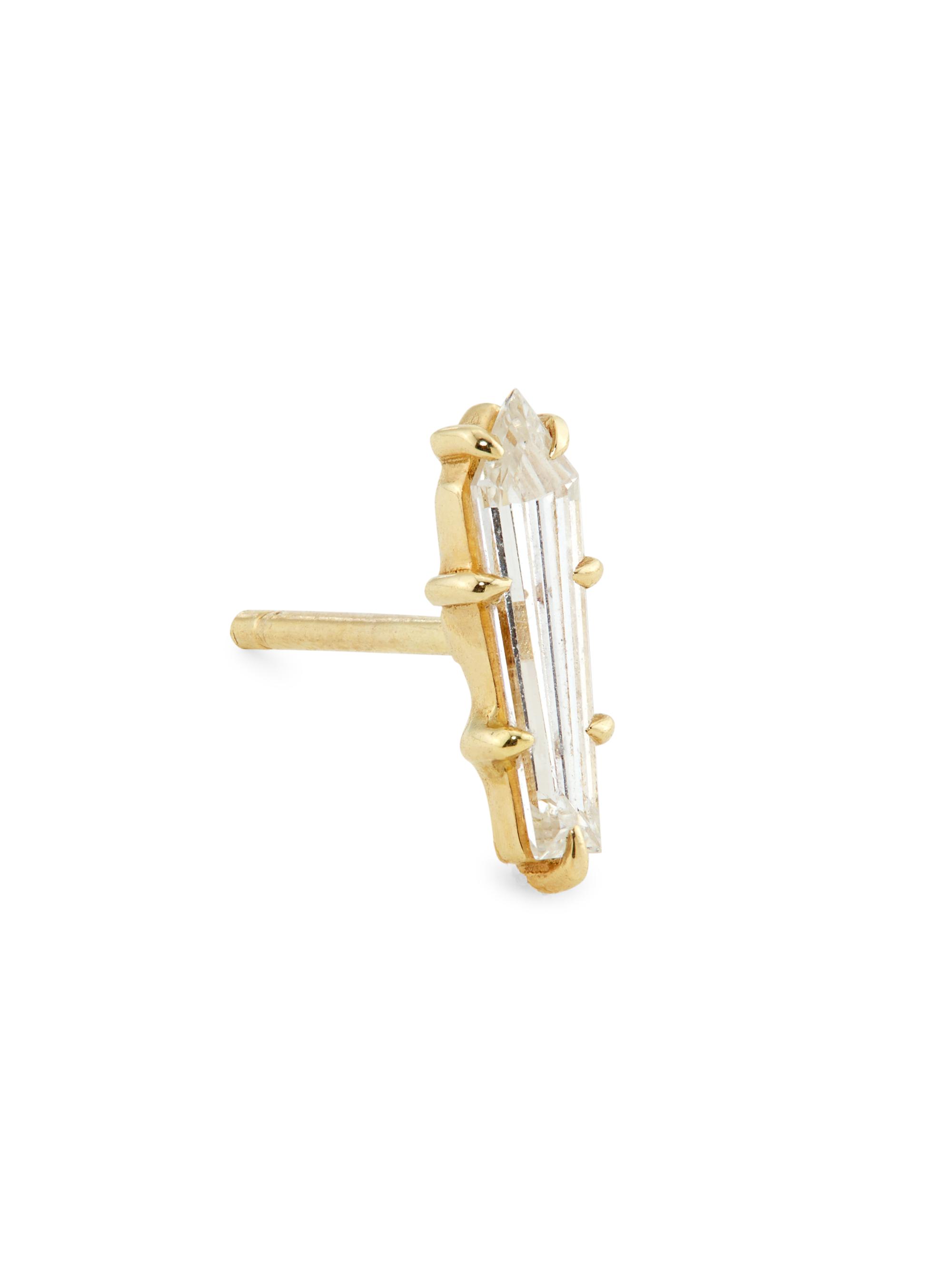 Andrea Fohrman Women's 14K Yellow Gold & 0.10 TCW Diamond Stud Earring - Yellow Gold