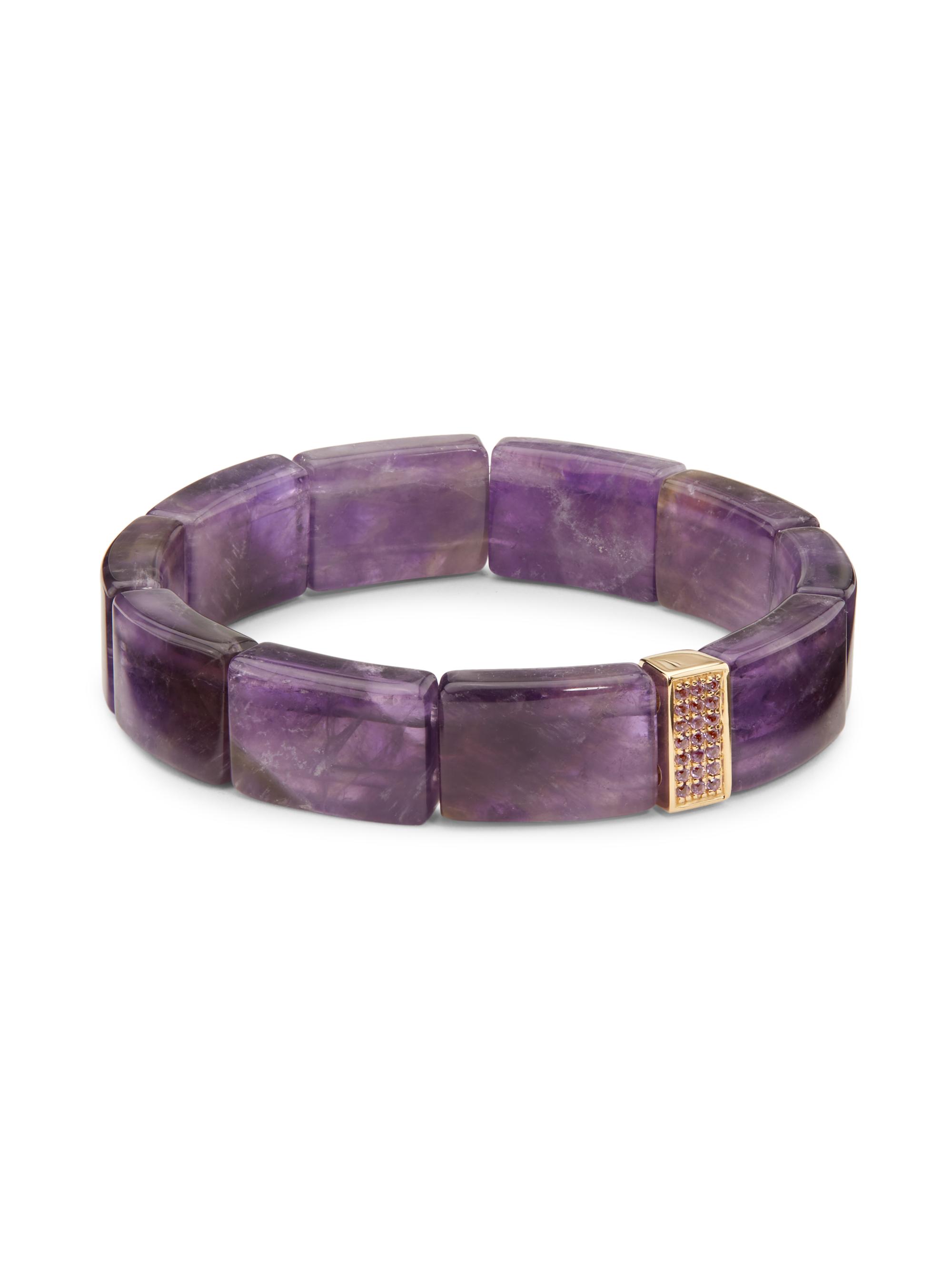 Sydney Evan Women's Under the Sea  14K Yellow Gold & Amethyst Bracelet - Amethyst