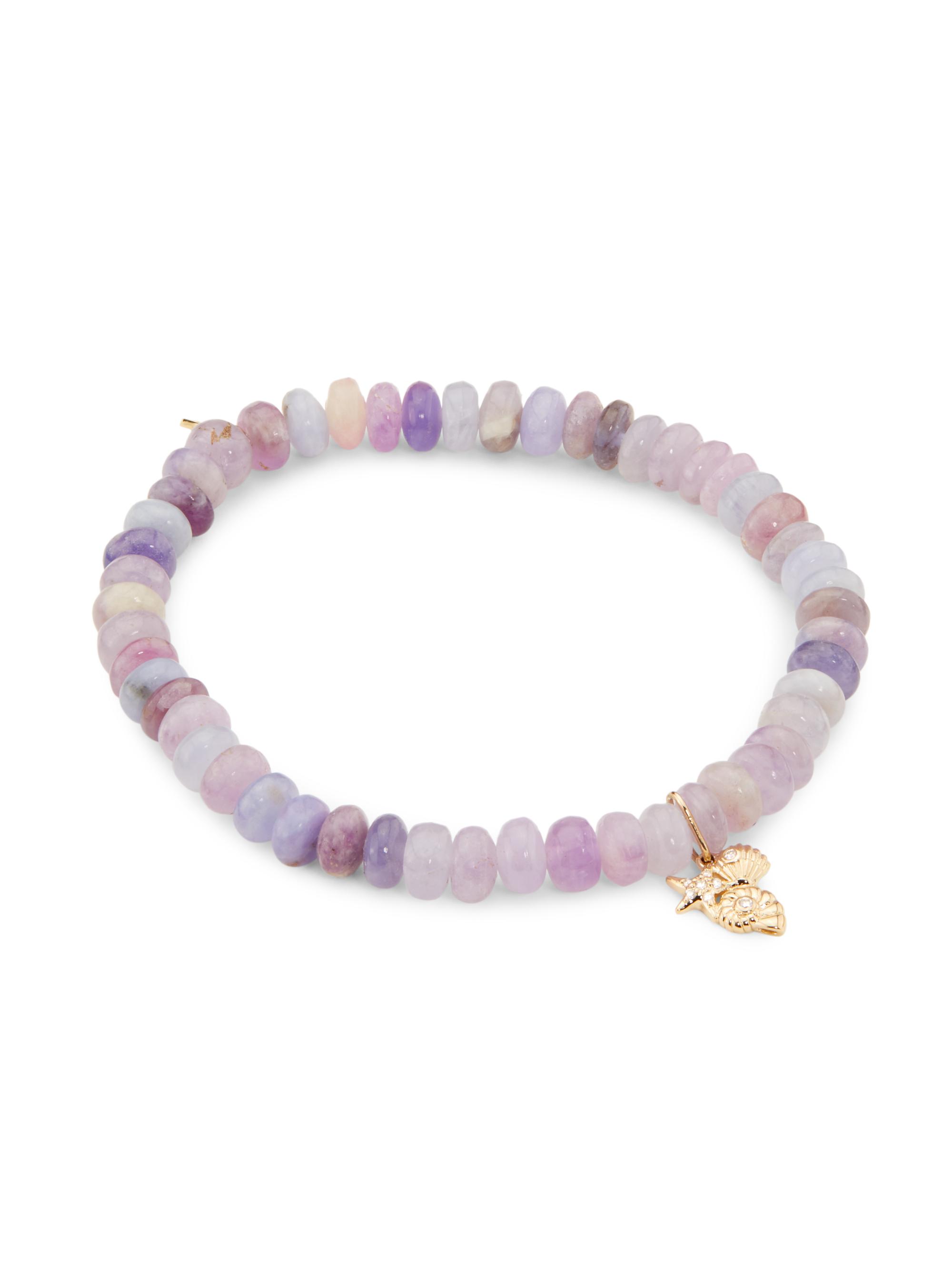 Sydney Evan Women's Under The Sea 14K Yellow Gold, Hackmenite & 0.03 TCW Diamond Bracelet - Heckmenite