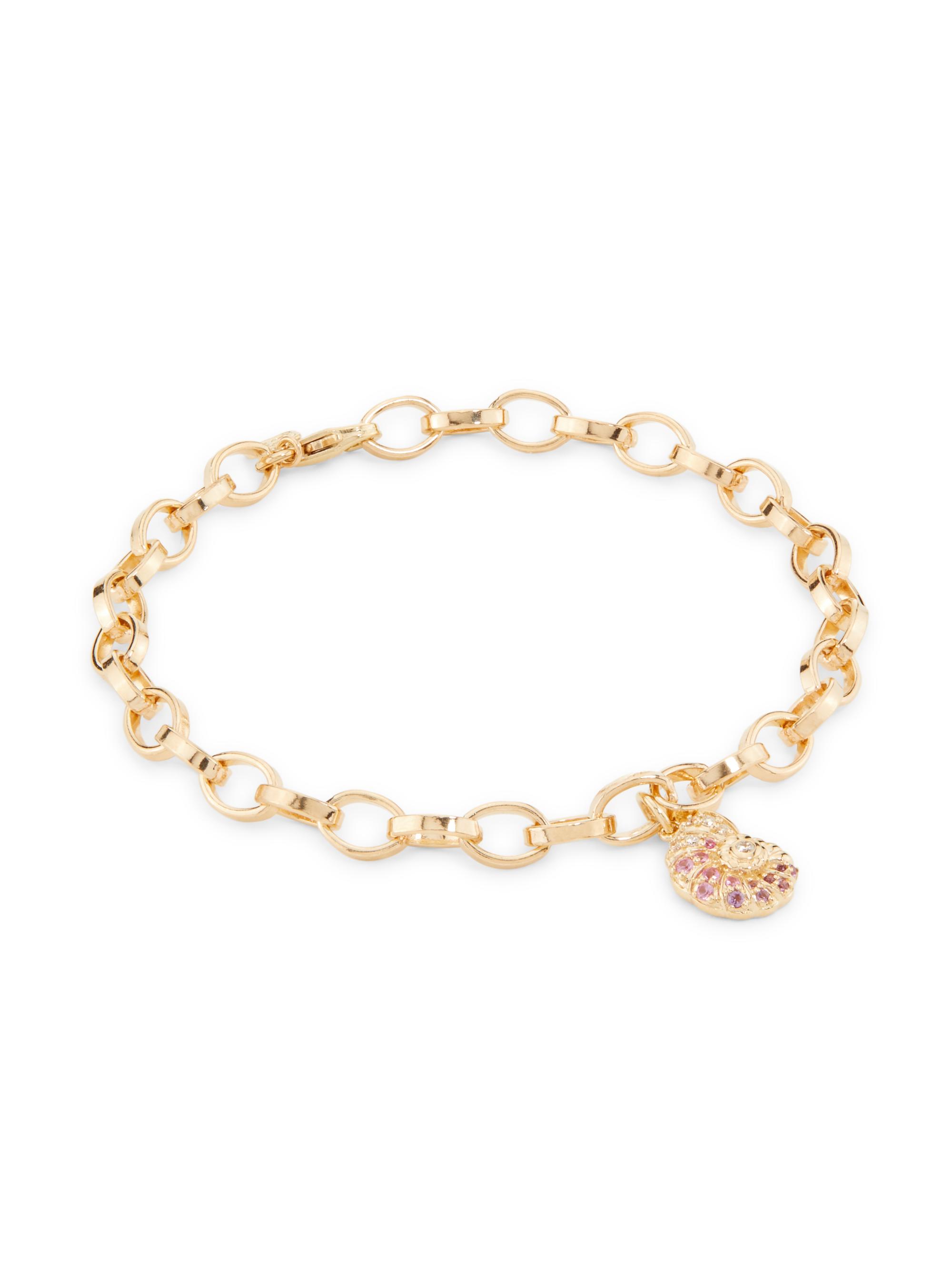 Sydney Evan Women's Under the Sea 14K Yellow Gold, Pink Sapphire, Amethyst & 0.04 TCW Diamond Charm Bracelet - Yellow Gold