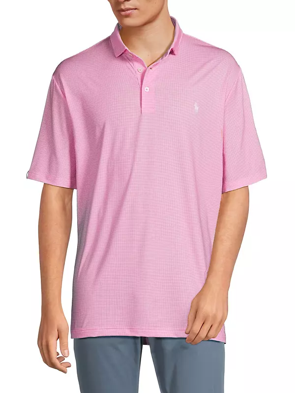 Shop RLX Ralph Lauren Houndstooth Polo Shirt | Saks Fifth Avenue