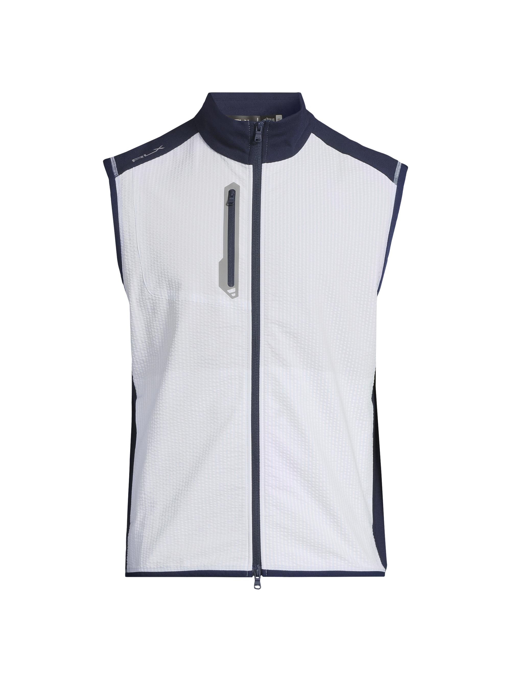 RLX Ralph Lauren Men's Seersucker Cotton-Blend Vest - Navy