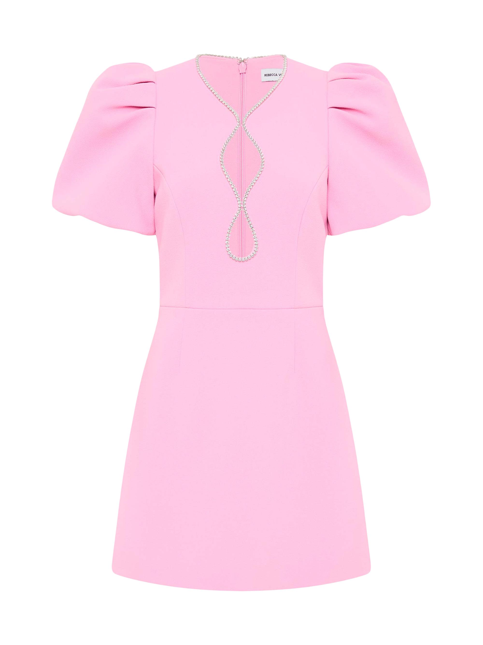 Rebecca Vallance Women's Karina Puff-Sleeve Minidress - Pink