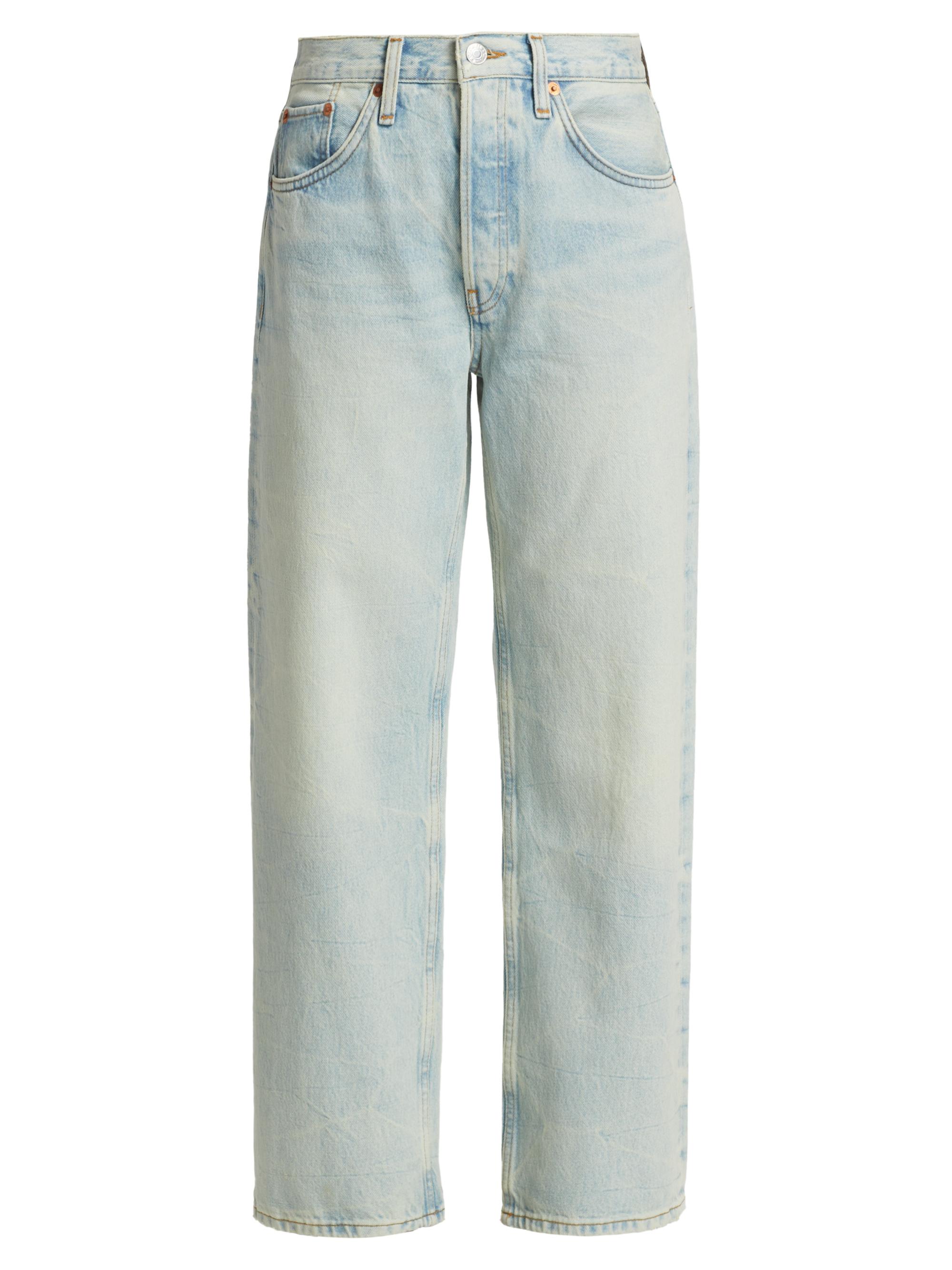 Re/done Women's Wide-Leg Ankle-Crop Jeans - Ranch Water