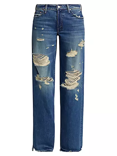 Pre-Order Blue Plus Size Open Knee Distressed Jeans – Worn & Refined