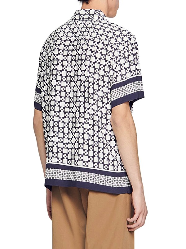 Shop Sandro Square Cross Short-Sleeved Shirt | Saks Fifth Avenue Shop Sandro Square Cross Short-Sleeved Shirt | Saks Fifth Avenue