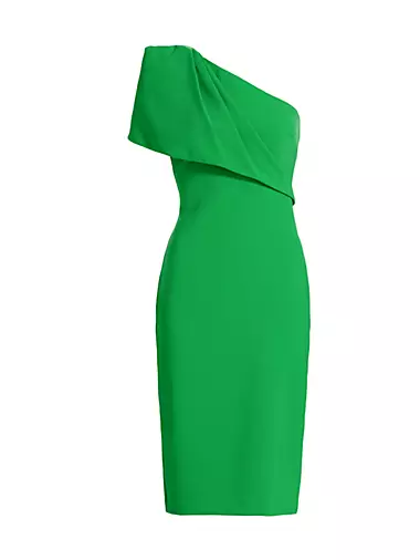 Asymmetric Knee-Length Cocktail Dress