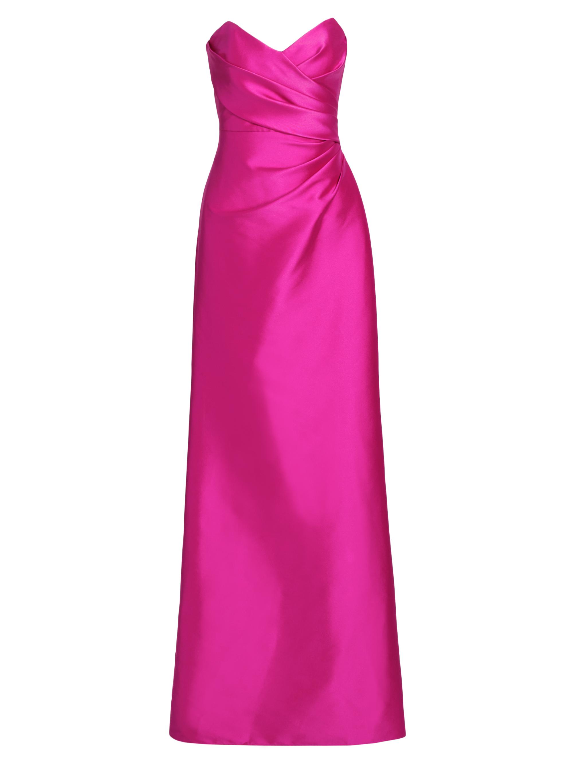 Badgley Mischka Women's Mikado Satin Strapless Gown - Fuschia