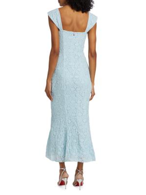 ROTATE floral-lace dress - Blue