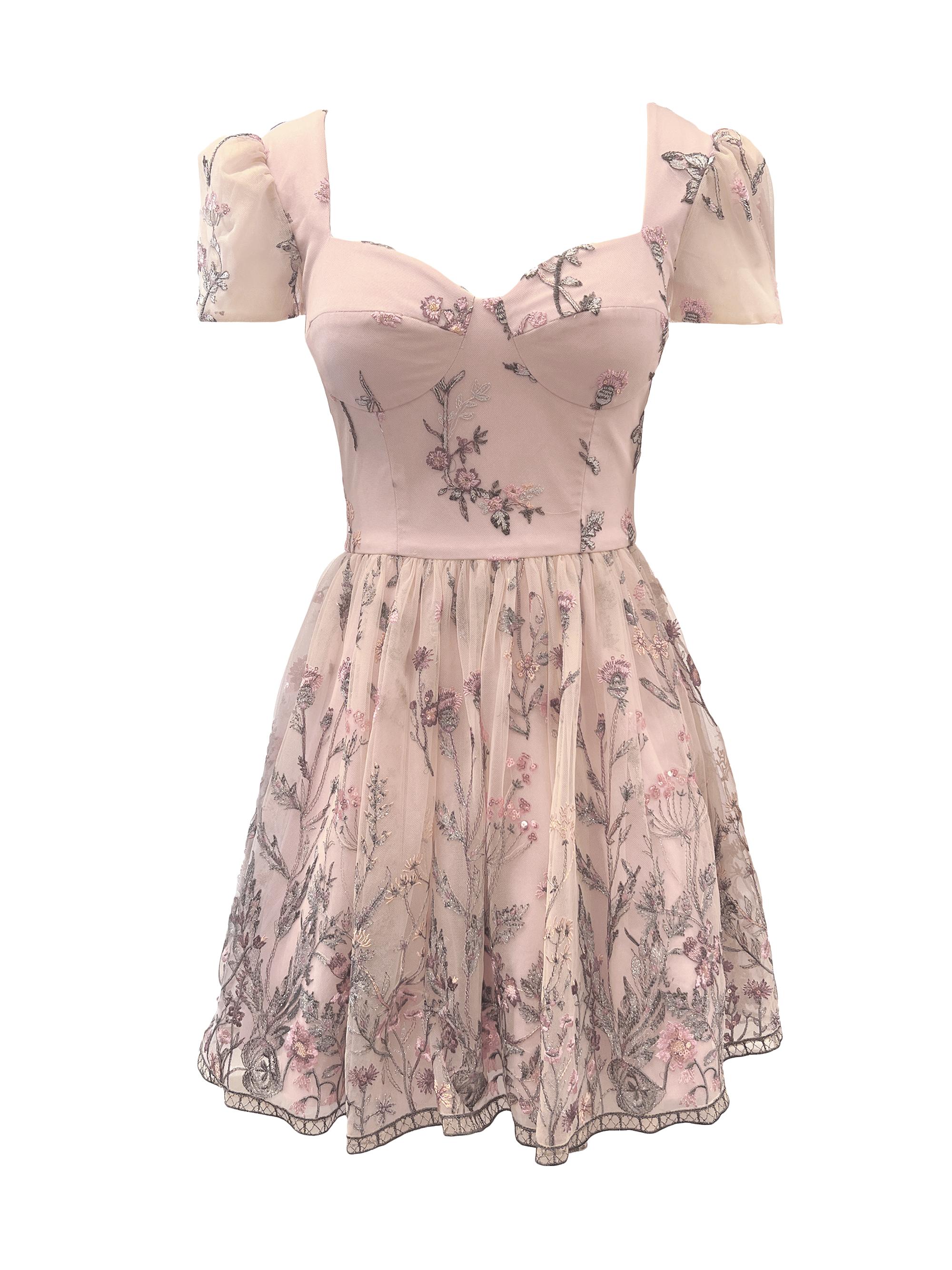 open lace back dress Marissa Silk and Wool Mini Dress main image 1