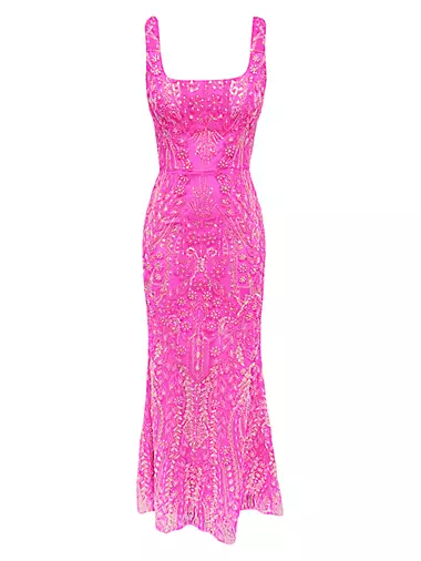 Tyra Sequin-Embellished Mermaid Gown