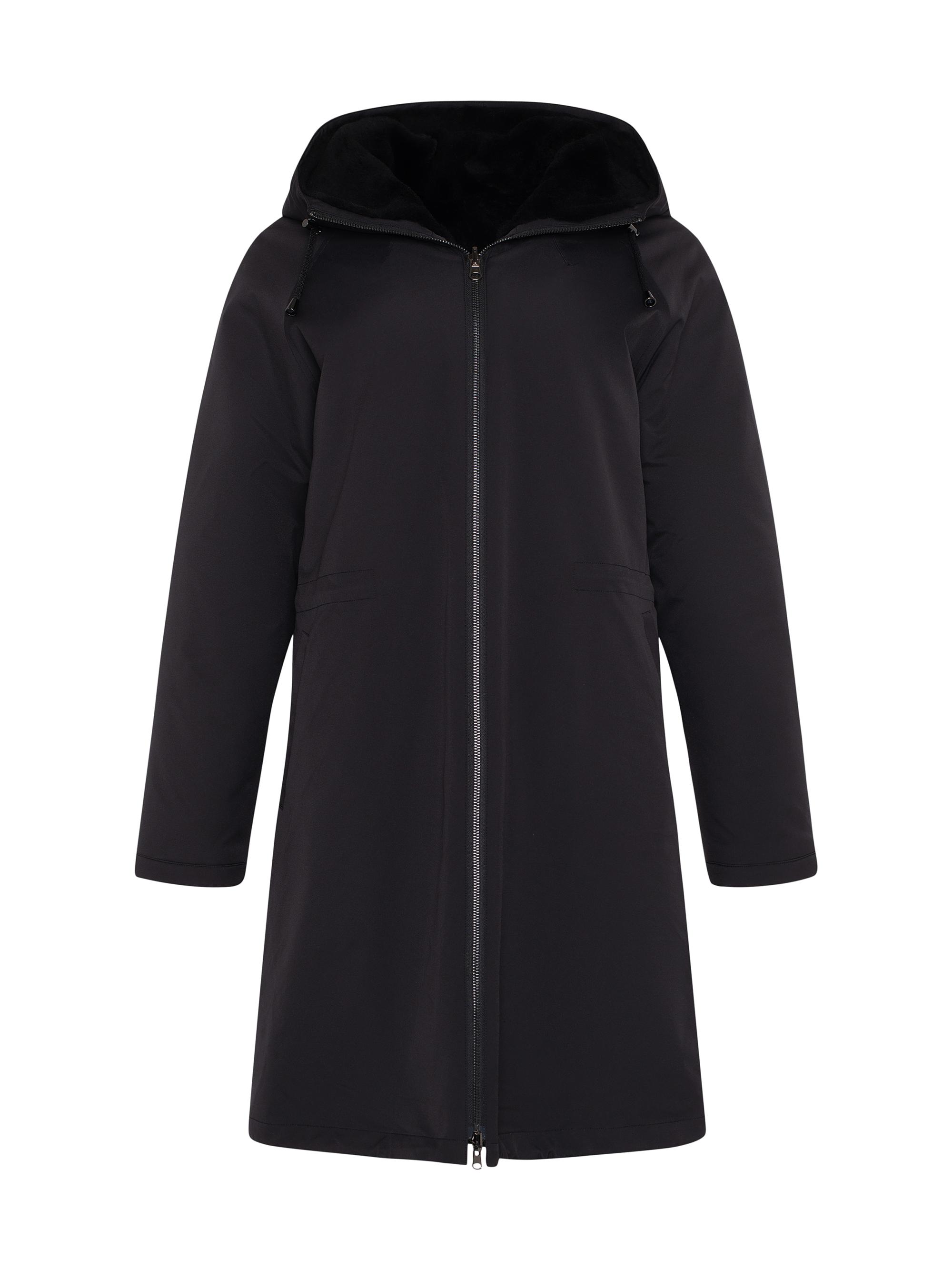 Gorski Women's Reversible Shearling Lamb Parka Jacket - Black