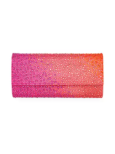 Perry Crystal-Embellished Ombré Clutch