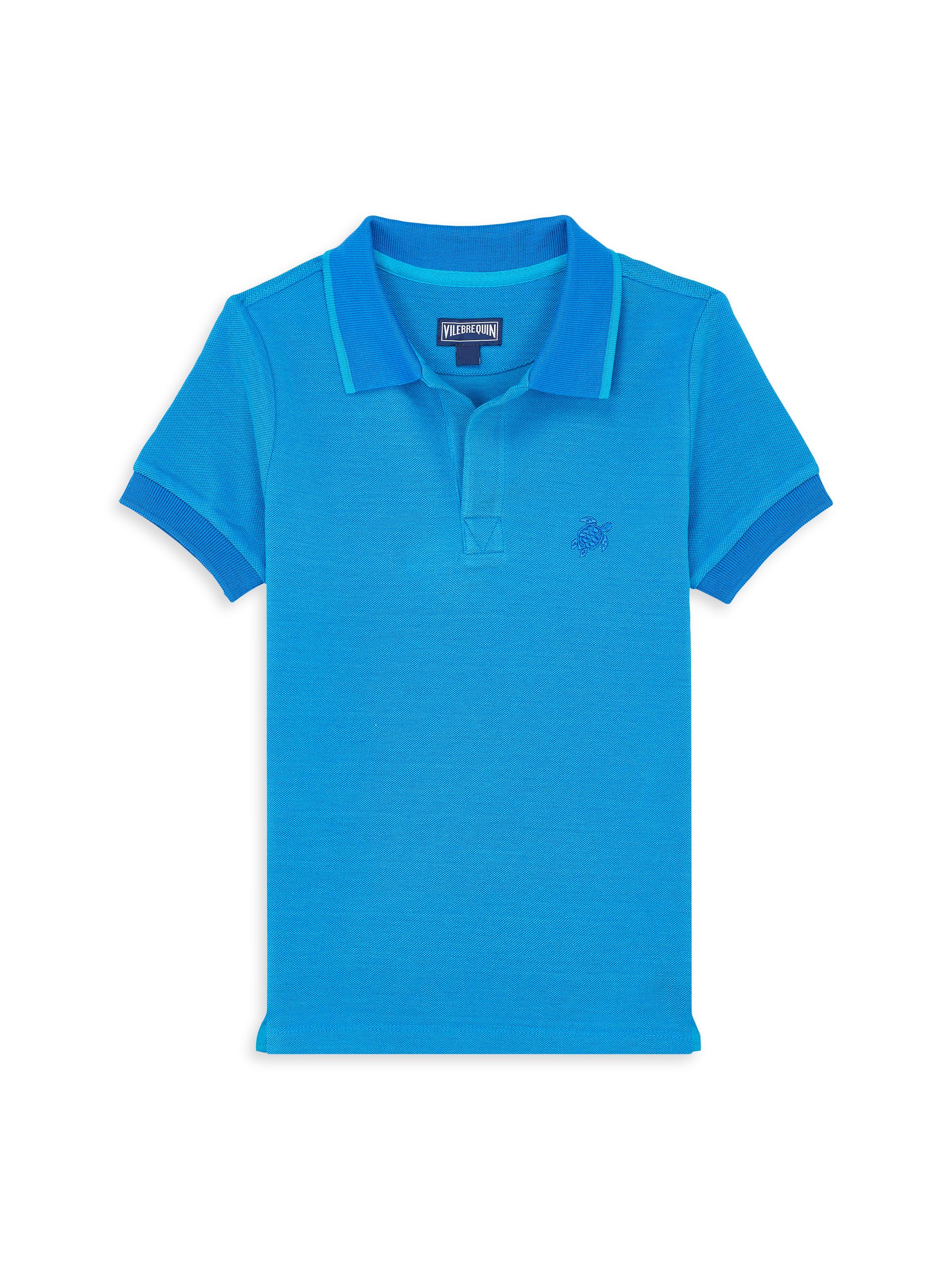 Vilebrequin Little Boy's & Boy's Open Collar Polo Shirt - Blue