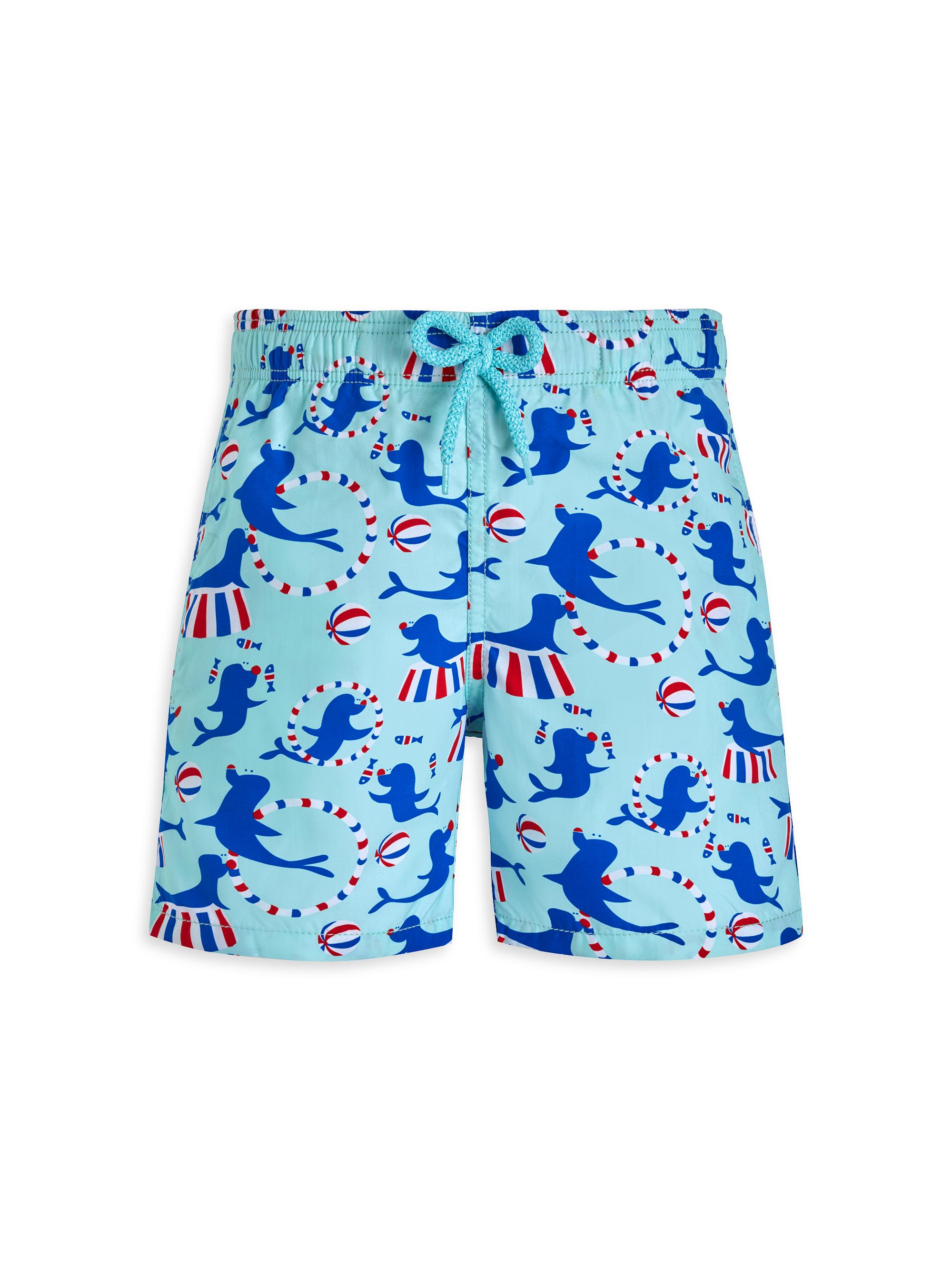 Vilebrequin Little Boy's & Boy's Circus Print Swim Trunks - Light Blue | Thumbnail 4