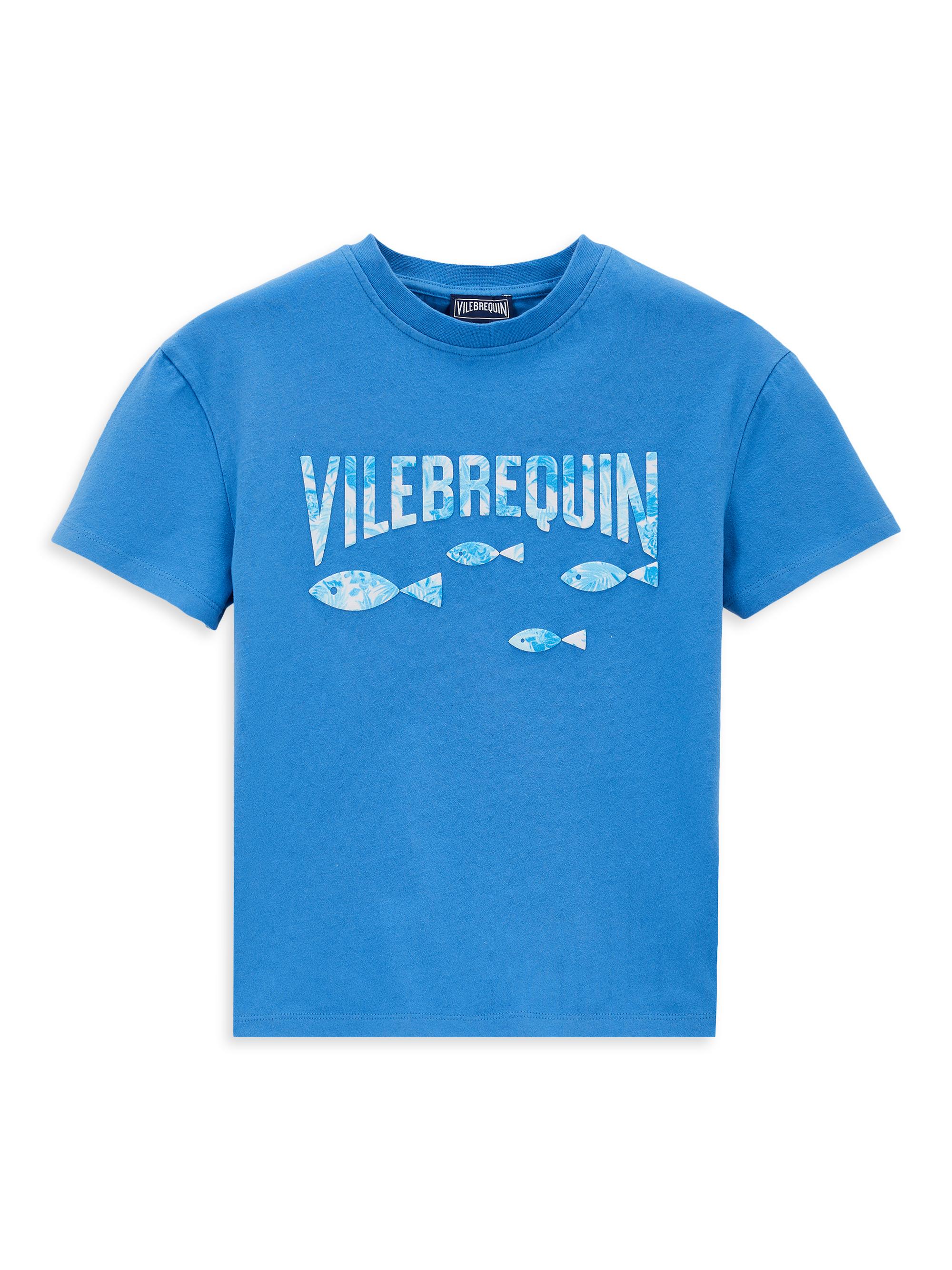 Vilebrequin Little Boy's & Boy's Logo & Fishes Tahiti Turtles T-Shirt - Ocean