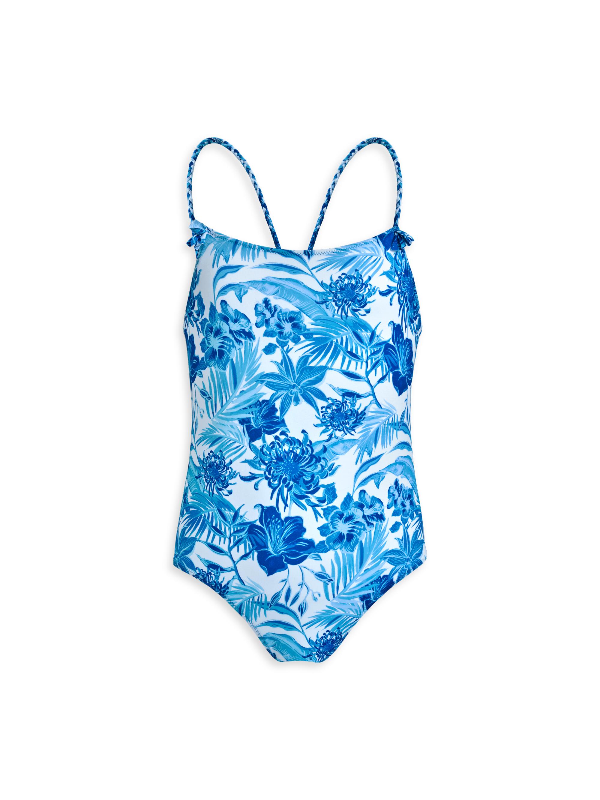 Vilebrequin Little Girl's & Girl's Tahiti Flow One-Piece Bathing Suit - Blue White