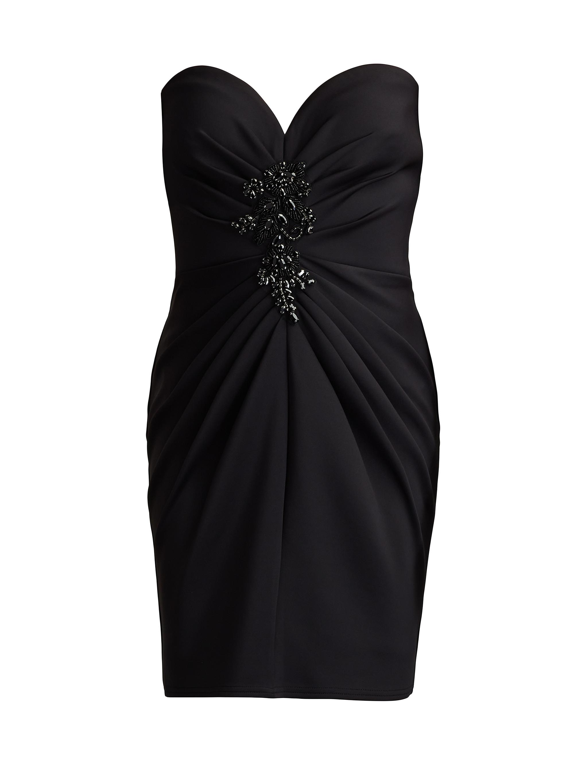 Sho by Tadashi Shoji Women's Embellished Strapless Sheath Cocktail Dress - Black