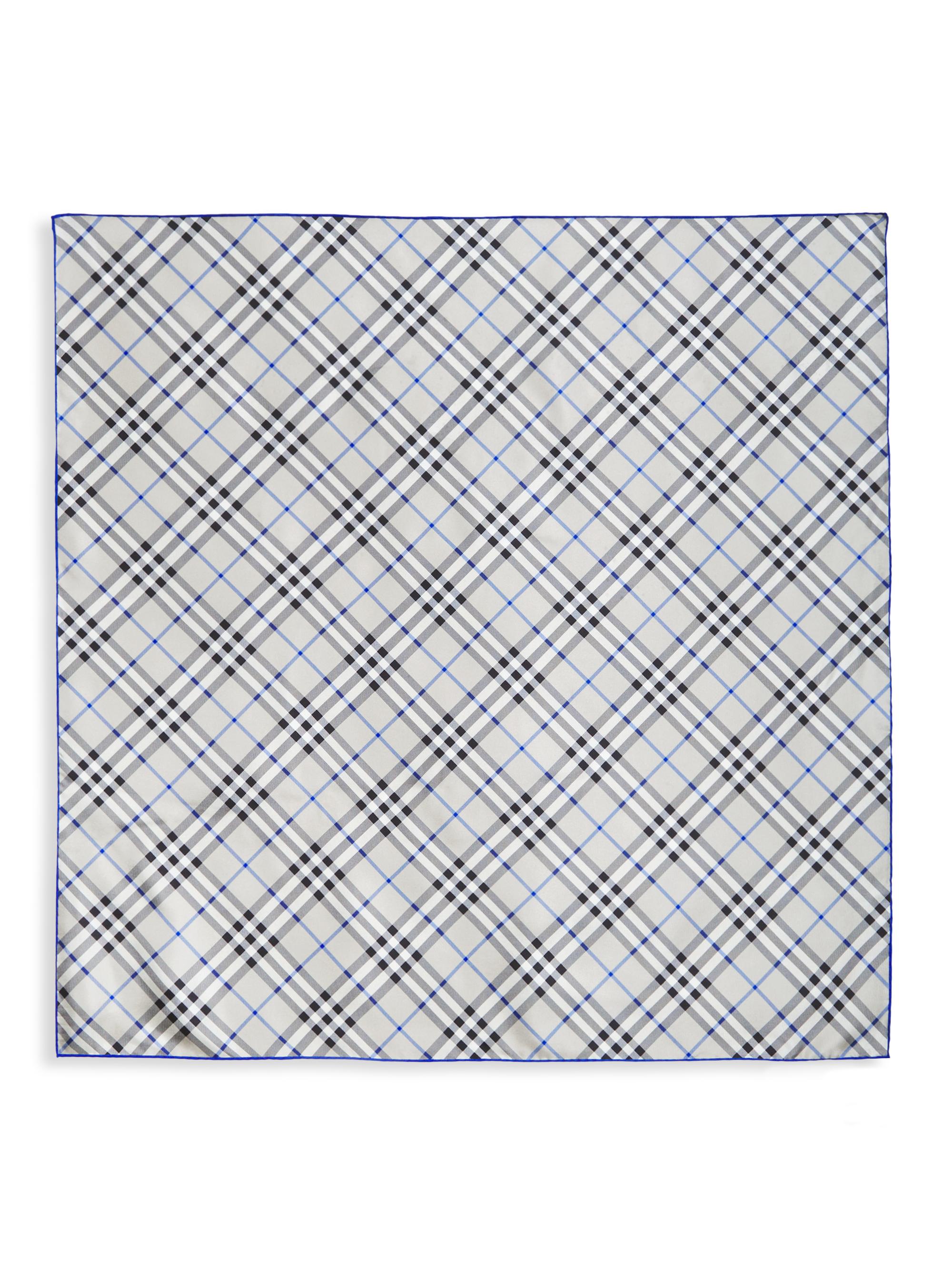 Burberry Men's Check Silk Scarf - Lichen
