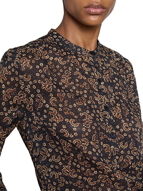Shop Isabel Marant Étoile Maria Abstract Cotton Shirt | Saks Shop Isabel Marant Étoile Maria Abstract Cotton Shirt | Saks