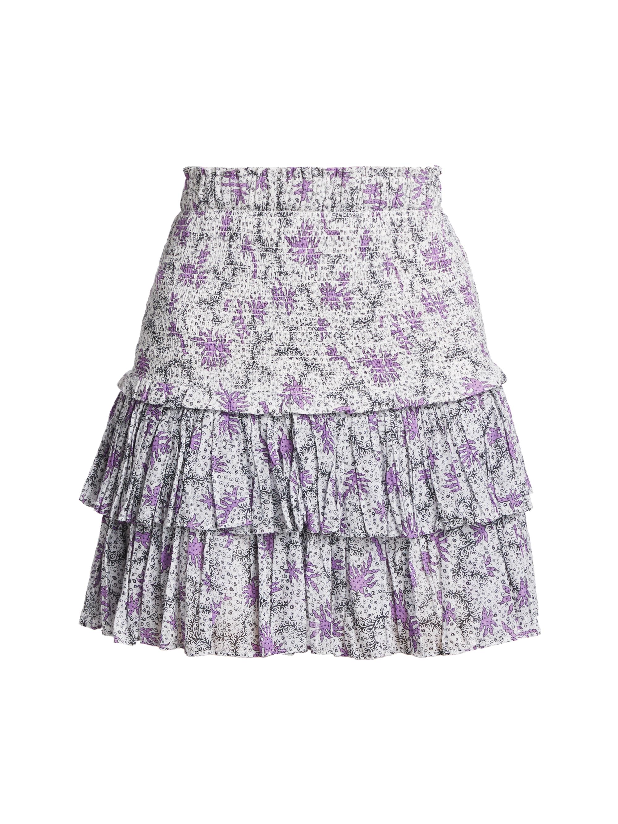 Isabel Marant Étoile Women's Naomi Floral Cotton Miniskirt - Ecru Lilac