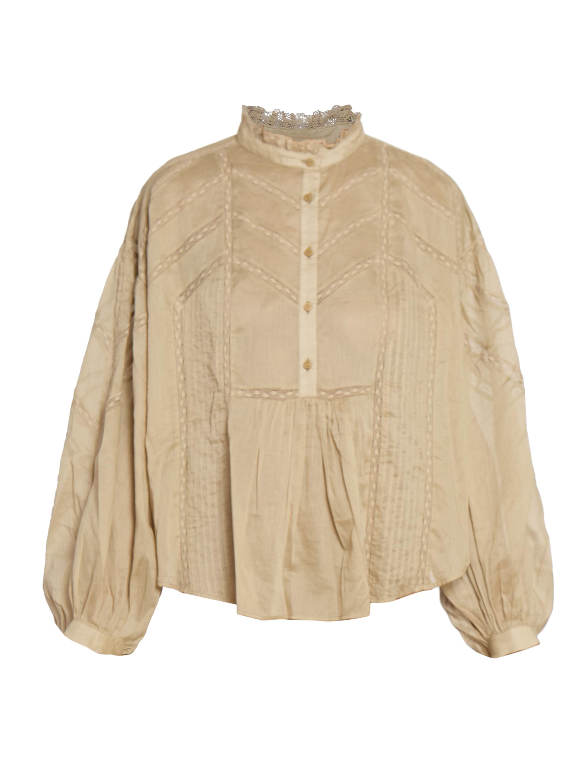Isabel Marant Étoile Women's Gelma Cotton Blouse - Khaki