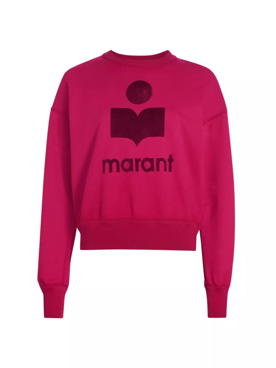 Shop Isabel Marant Étoile Mobyli Logo Crewneck Sweatshirt Shop Isabel Marant Étoile Mobyli Logo Crewneck Sweatshirt