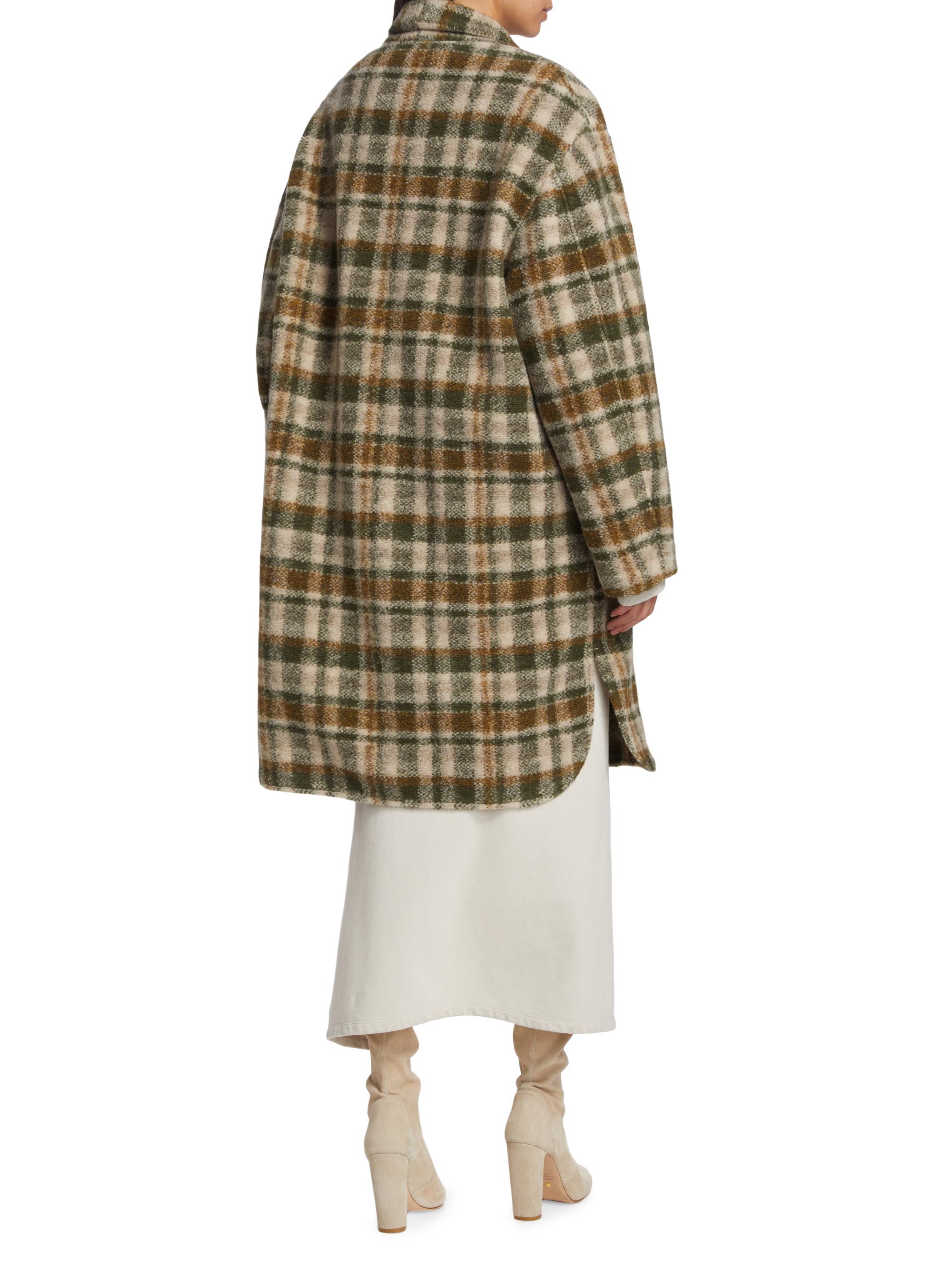 Isabel Marant E'TOILE Gabriel Coat サイズ1 Isabel Marant Étoile Gabriel Check Wool-Blend Coat | Saks
