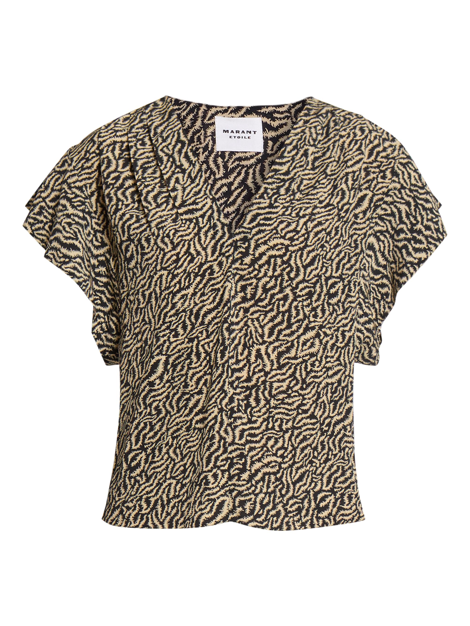 Isabel Marant Étoile Women's Delocia Printed Top - Ecru Black