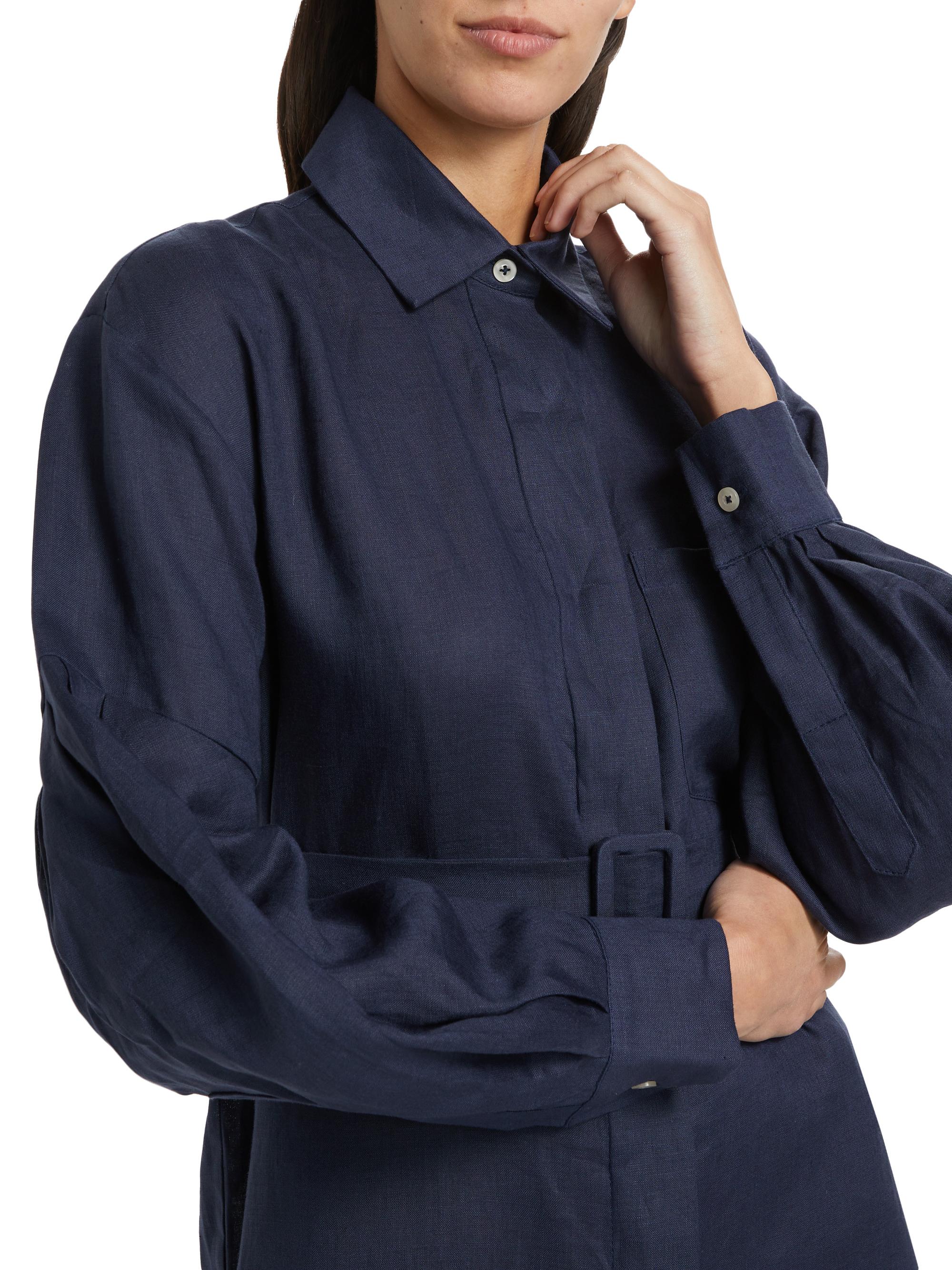 The Femm Louisa Linen Belted Shirtdress | Saks Fifth Avenue