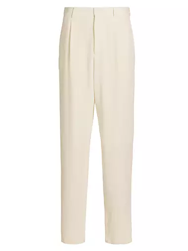 Corded Wool-Blend Trousers