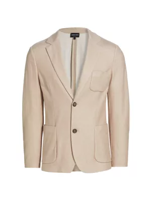 Canali single-breasted linen-blend suit - Neutrals