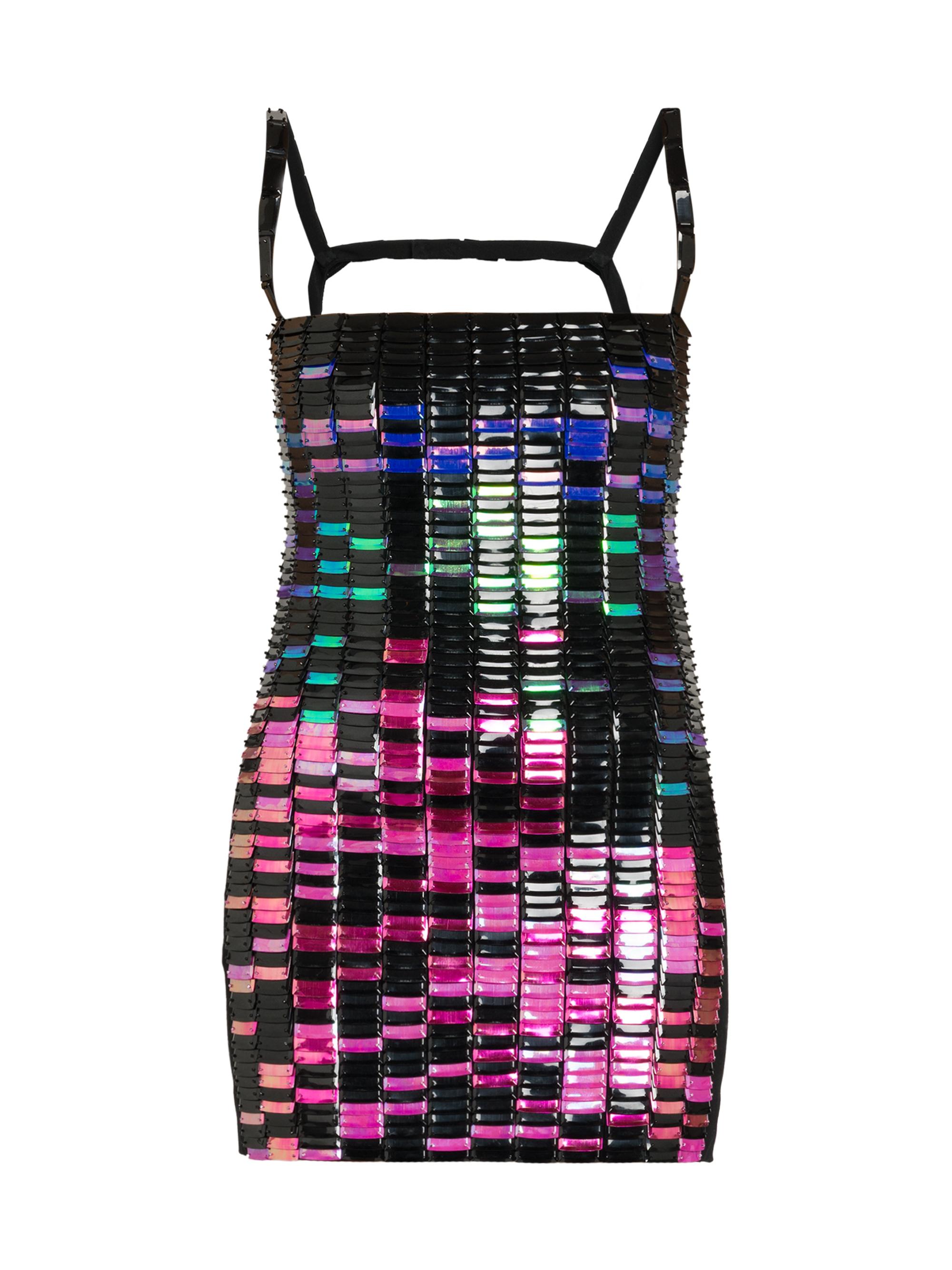 The Attico Women's Rue Ombré Rhinestone Minidress